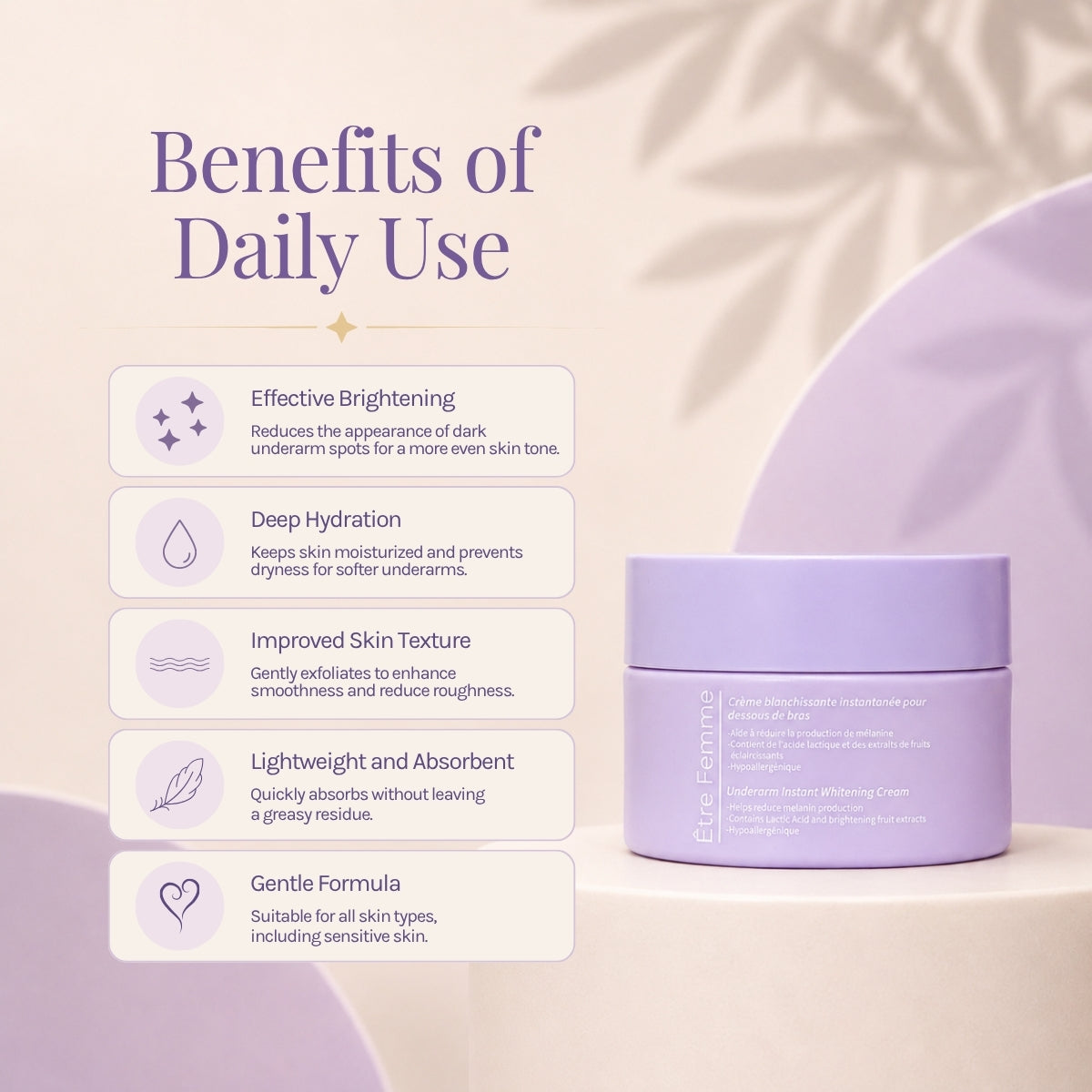 Etre Femme Underarm Instant Whitening Cream